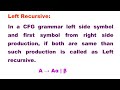 Eliminate Left Recursive