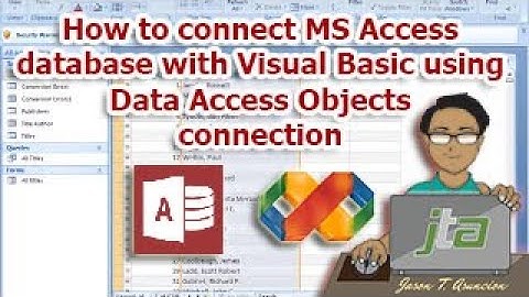 How to connect MS Access database with Visual Basic using Data Access Objects (DAO) connection