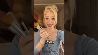 100 years of MAKEUP BRUSHES!! 😲 #shorts