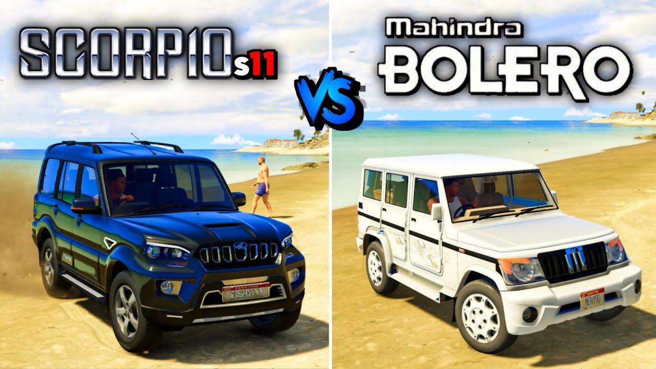 Scorpio S11 Vs Mahindra Bolero | Extreme Off-Roading | Gta 5 Indian Cars