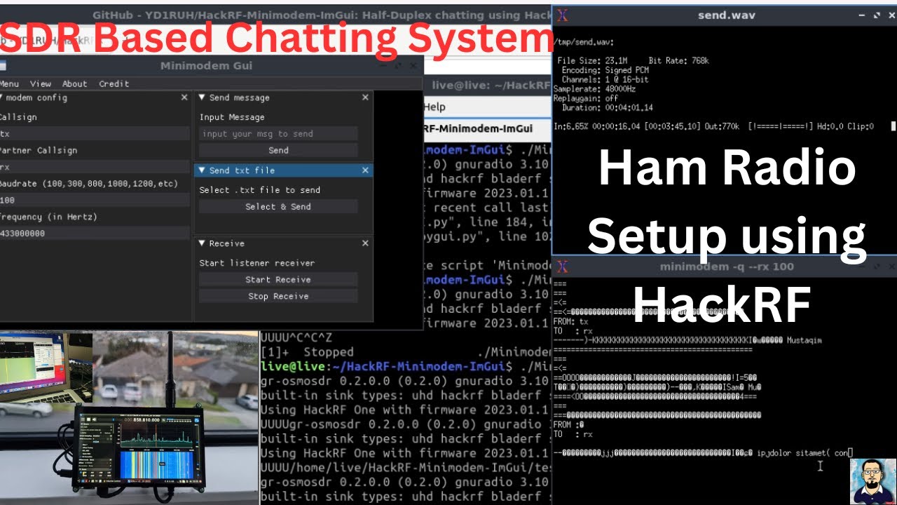 Cheap Setup for Ham Radio | Making Half Duplex Chatting System using ...