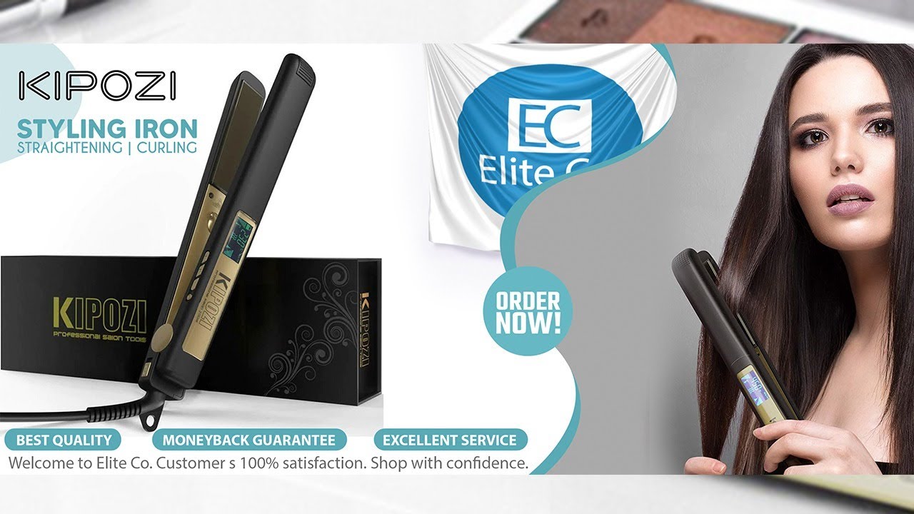 KIPOZI | NEW Professional Straightening Curling Iron Titanium Flat Iron Hair Straightener