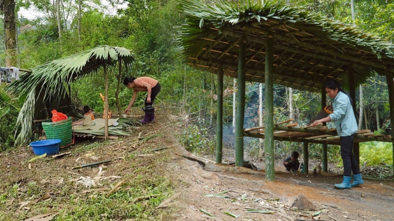 In 36 Days, a Single Mother Builds a Bamboo House and Does Everything to Raise Her Child