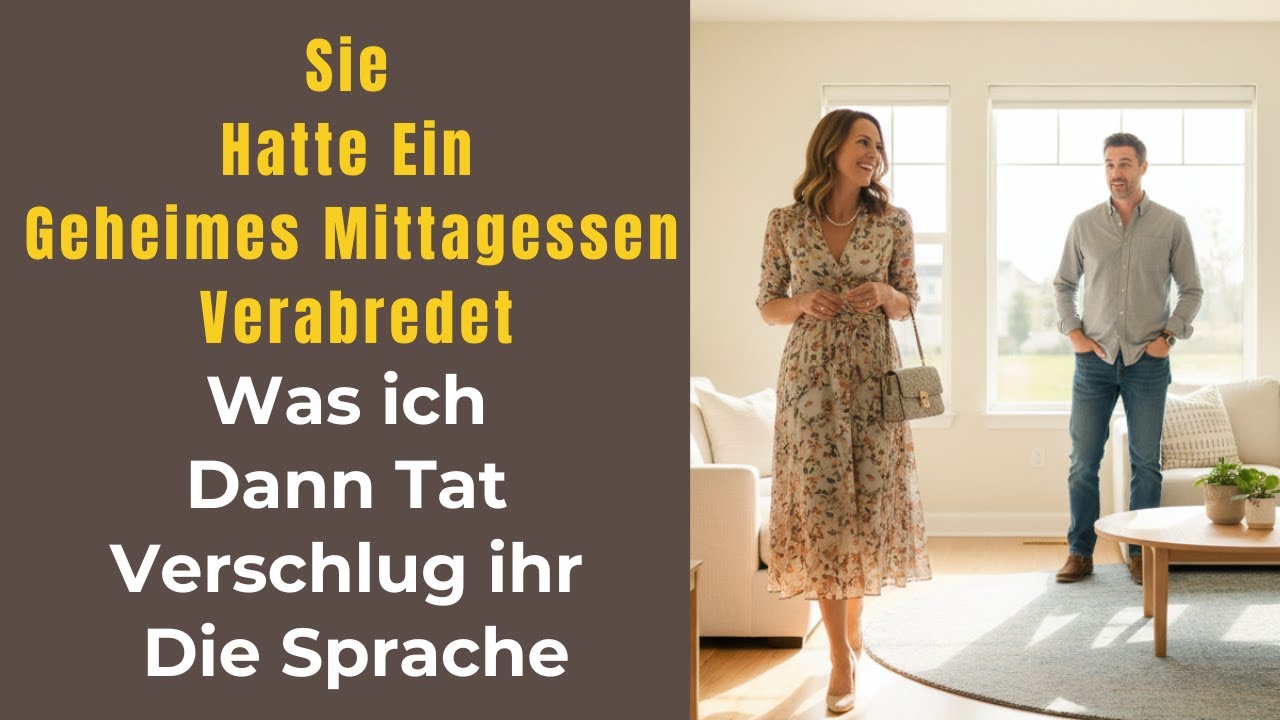 Sie hatte ein geheimes Mittagessen verabredet – was ich dann tat verschlug ihr die Sprache