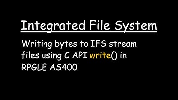 Writing bytes to IFS stream files using C API write in RPGLE AS400