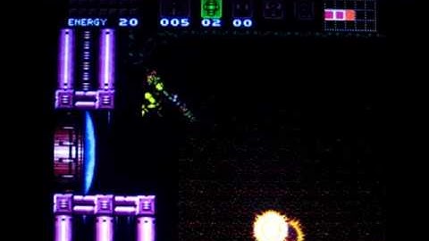 Travelling through the sandy rooms at the bottom of Maridia