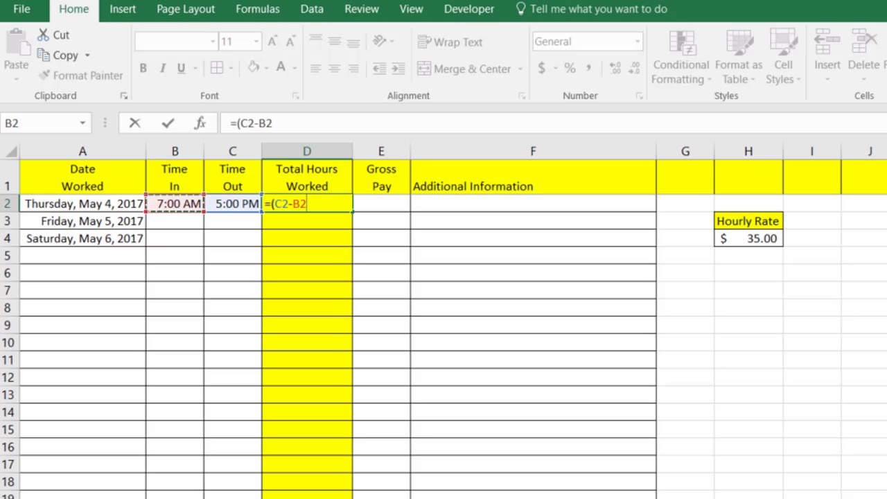 Employee Timesheet Excel Template from i.ytimg.com