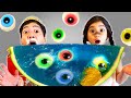 Mistery CottonCandy Challenge!! RICH FOOD vs POOR FOOD!! MUKBANG Watermelon