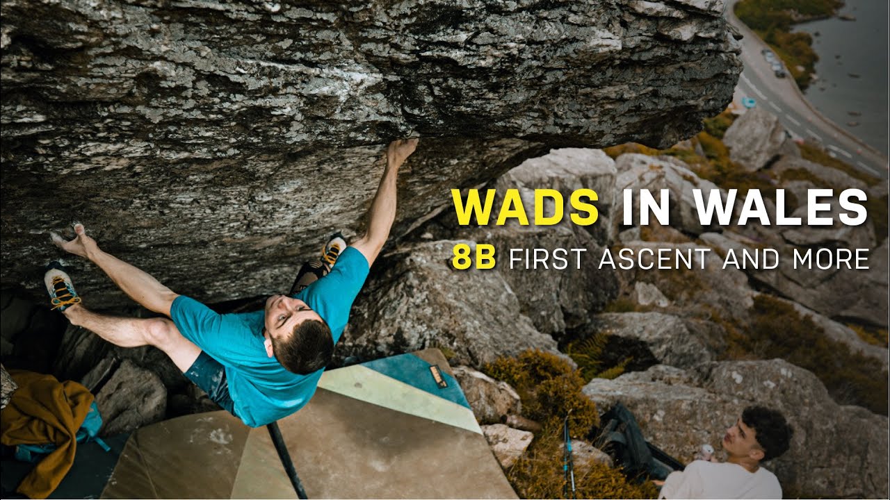 8B First Ascent and more • Jim Pope, Aidan Roberts and Tim Blake Bouldering in Wales