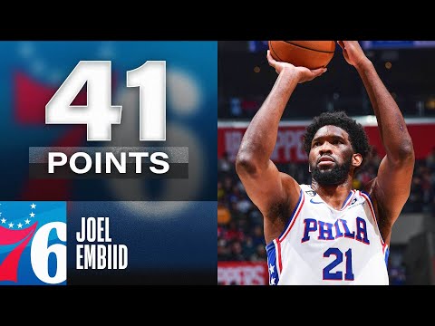 Joel embiid goes off for 41 points in 76ers w | january 17, 2023