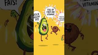 When fruits Compete, nutrients win. Avocado, pear and coconut take the stage. #fruitideas #fruitlove