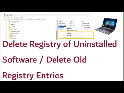 Delete Registry of Uninstalled Software | Delete Old Registry Entries