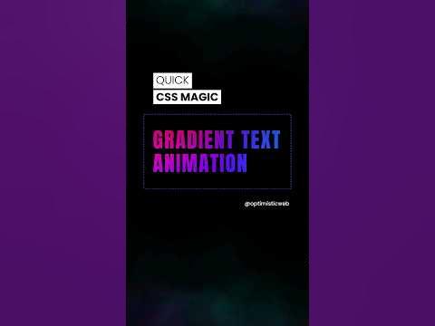 Create Stunning Gradient Text Animation in CSS | CSS Animation Effect ...