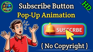 Subscribe Button Pop Up Animation – Green Screen HD