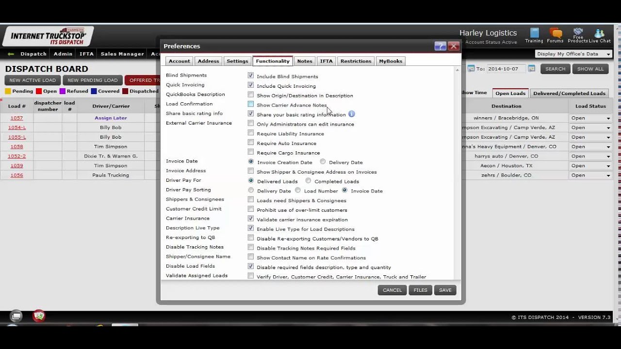 Setting Up My Company Preferences