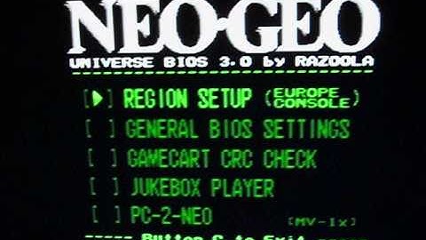 Neogeo x, unibios sample