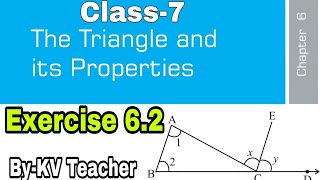 Exercise 6.2 / The Triangle And Its Properties /Class-7 Maths NCERT Chapter-6 Solution & Explanation