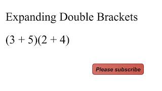 Expanding Double Brackets 1
