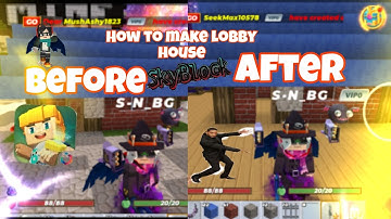 how to make lobby house EAZY in skyblock blockmango