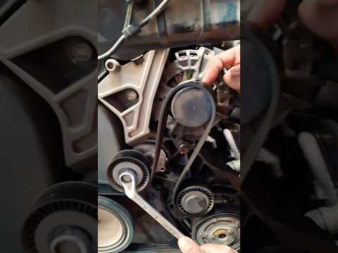 How to replace serpentine belt Audi A4 #automobile #mechancial #shortvideo #audi