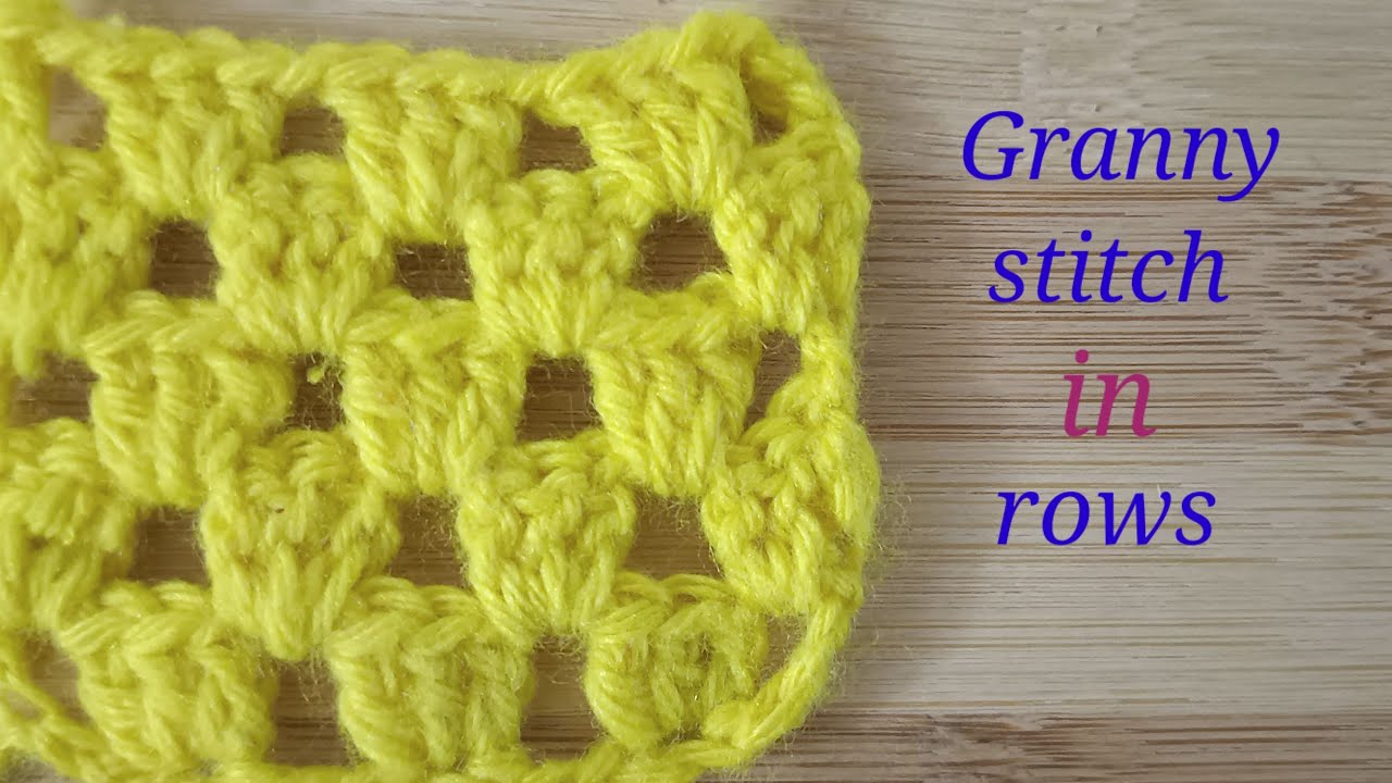 Basic Granny Stitch Kaise Kare In Rows | How To Make Granny Stitch In ...