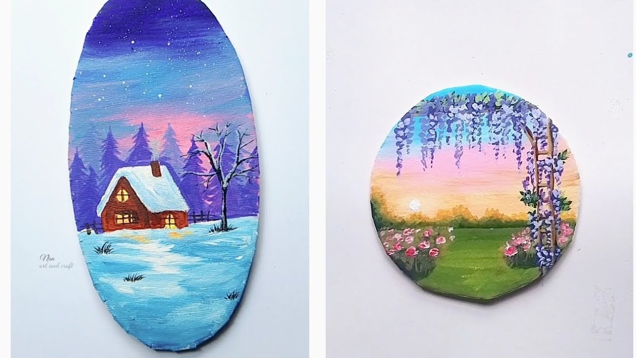 ✨8 Simple & Easy Yet Stunning Art Ideas You Must Try!✨Nisa art and craft✨Acrylic painting. ✨