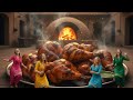 Tiny Women vs Giant Tandoori Chicken 🍗 | Funny Punjabi Village Cooking Story #TinyWorld #viral 