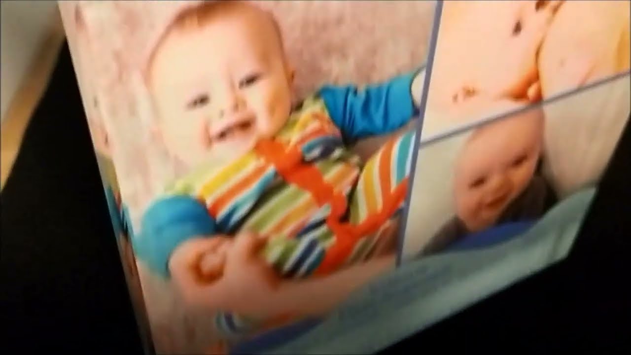 Glasfoto fra Min Personlige Gave med billeder og tekst