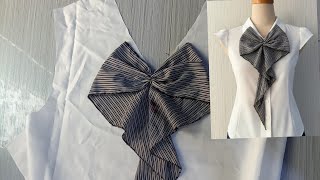 Making a beautiful knot to decorate clothes... Georgette fabric