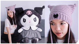 Easy Crochet Kuromi Beanie Tutorial | Chenda DIY