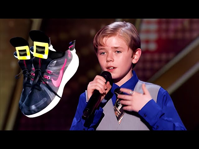 Kid sings One Two Buckle My Shoe on America's Got Talent class=