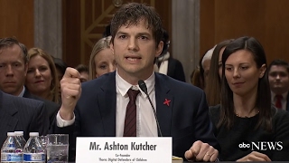 Ashton Kutcher Speech on Human Trafficking Before Congress  | ABC News screenshot 4