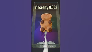 Cream Viscosity Example 0 - 0.01 #blender #physics #water #effects #tutorial #3danimation #cake