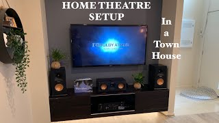 Klipsch home theatre setup 5.1.2 Atmos - Denon amp - in a townhouse