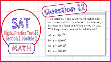 Question 22 in SAT Digital Practice Test #3, MATH Section 2 Module 2