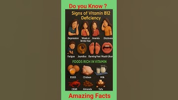 Signs of vitamin B12 deficiency || Food rich in vitamin B12 #health #quiz