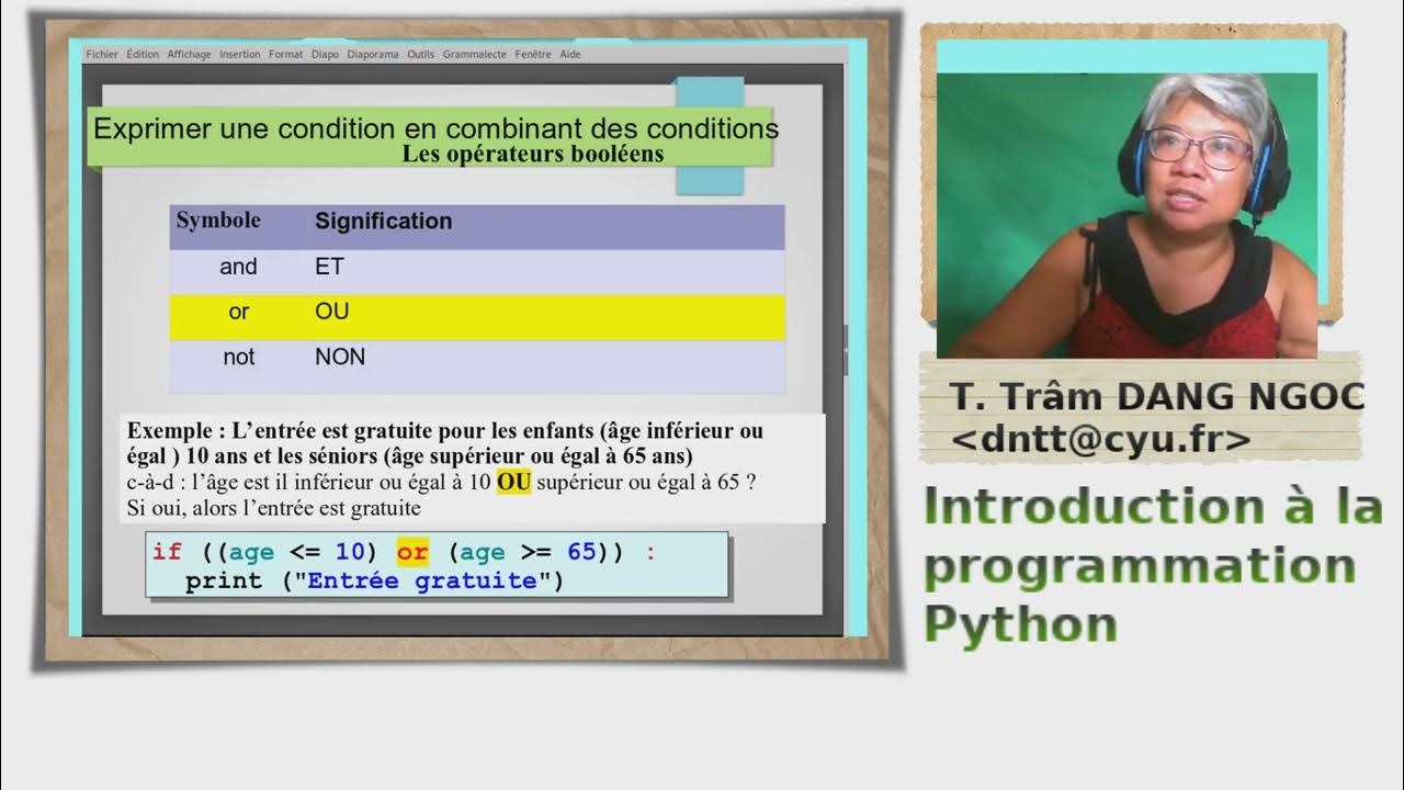 Introduction à la programmation Python 2c : conditions et expressions ...
