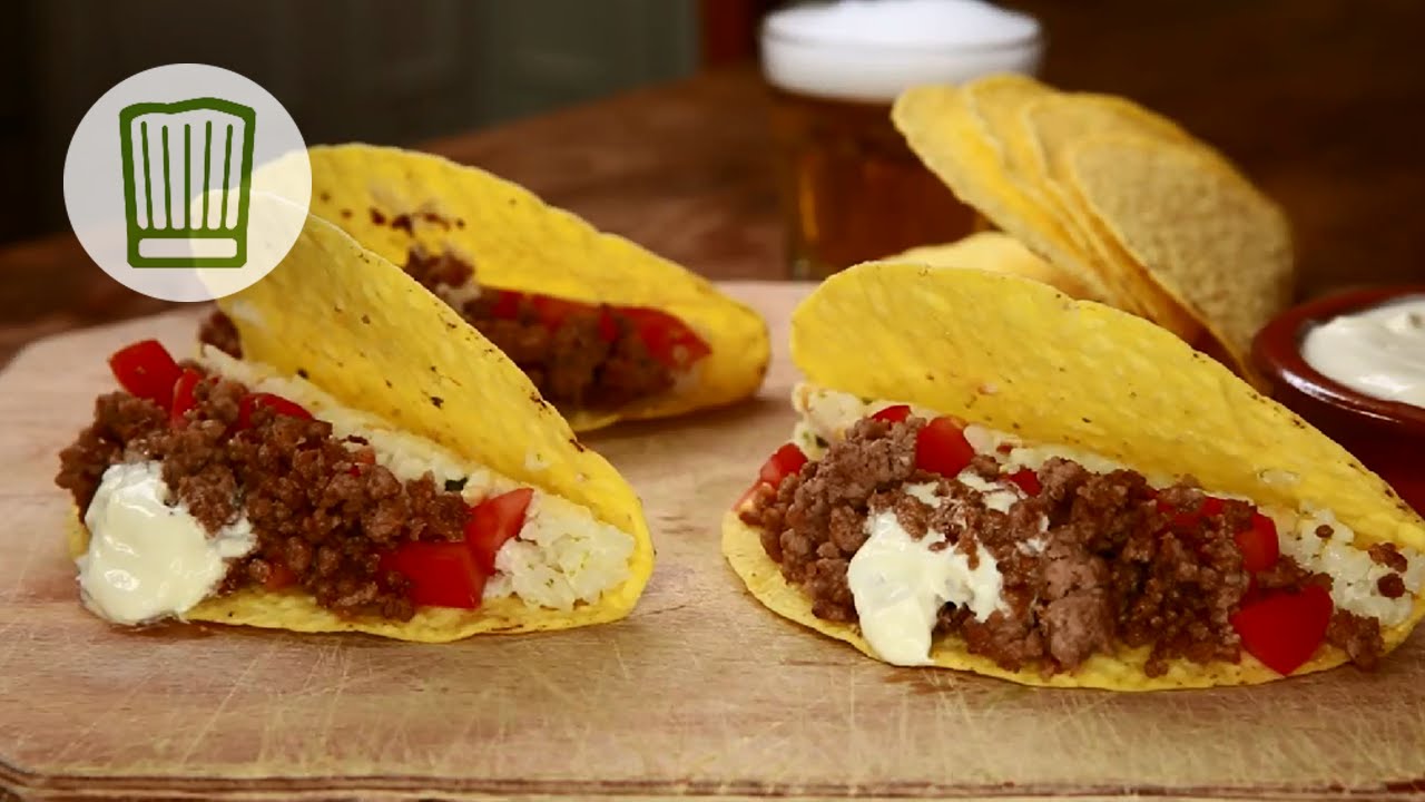 Mais-Tacos mit Kokos-Limettenreis und Hackfleisch Rezept #chefkoch ...