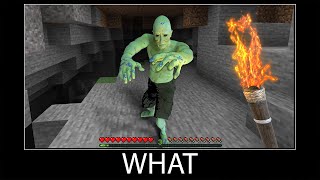 : Minecraft wait what meme part 116 realistic minecraft Zombie