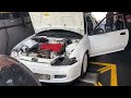 Honda civic hatch turbo b18 Dyno tuned by derf 💪 650hp