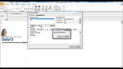 Data#3 Business Productivity - Outlook - Customise Signatures