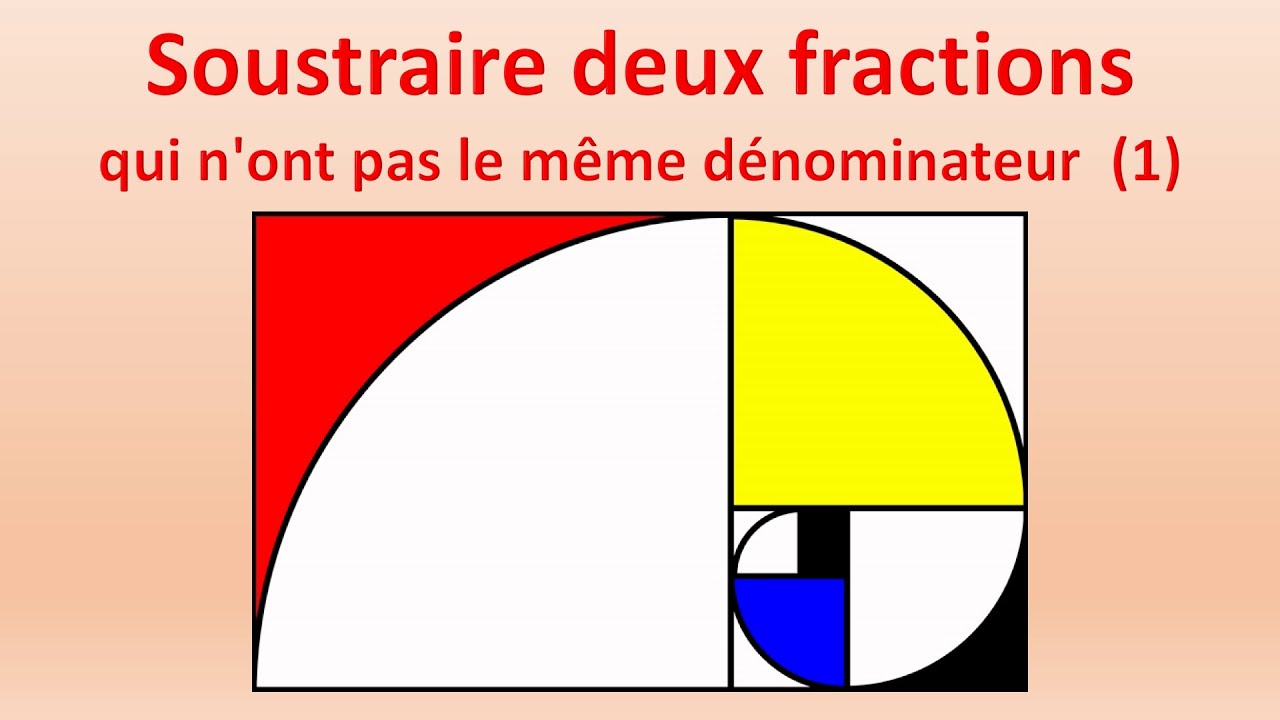 Comment Soustraire Des Fractions Qui N'ont Pas Le Même Dénominateur