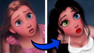 Disney Princesse Rapunzel Transformation Tangled Glowup Cartoon Characters