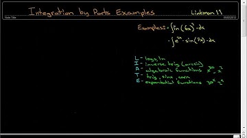 Integration by Parts Examples -Calculus- LIATE method