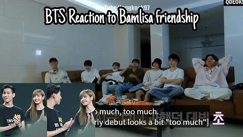 BTS Reaction to Lisa and Bambam friendship (p-2) #btsreaction