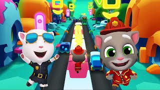 Agent Angela Vs Fireman Tom - Talking Tom Gold Run