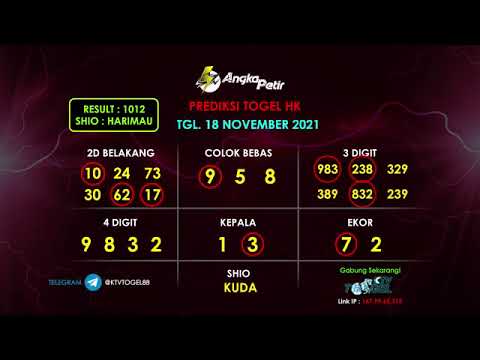 No Hk Malam Ini 18 November 2021 Tembus Jp Youtube