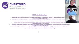 R&D tax credits and reliefs webinar screenshot 4