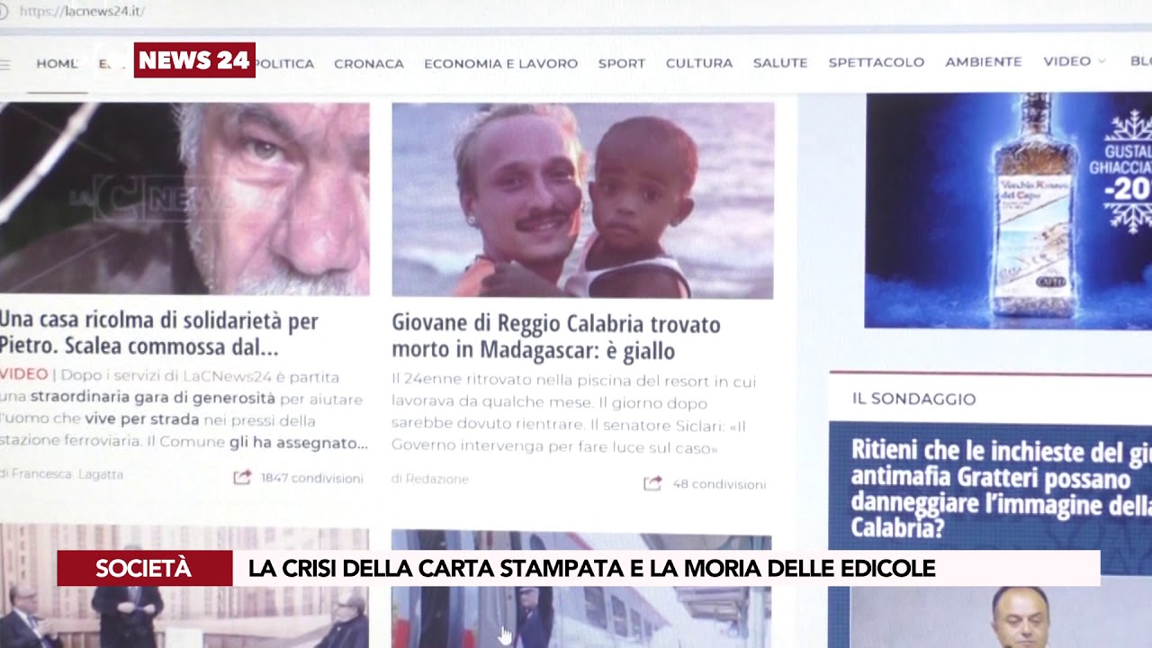 notizie del giorno LA CRISI DELLA CARTA STAMPATA E LA MORIA DELLE EDICOLE