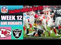 Kansas City Chiefs vs Las Vegas Raiders [FULL GAME] WEEK 12 | NFL Highlights TODAY 2023